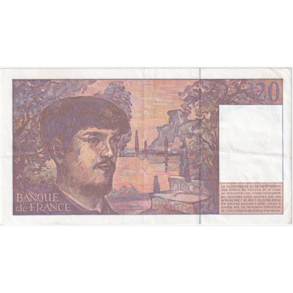 Francja, 20 Francs, Debussy, X.059660382, AU(50-53)