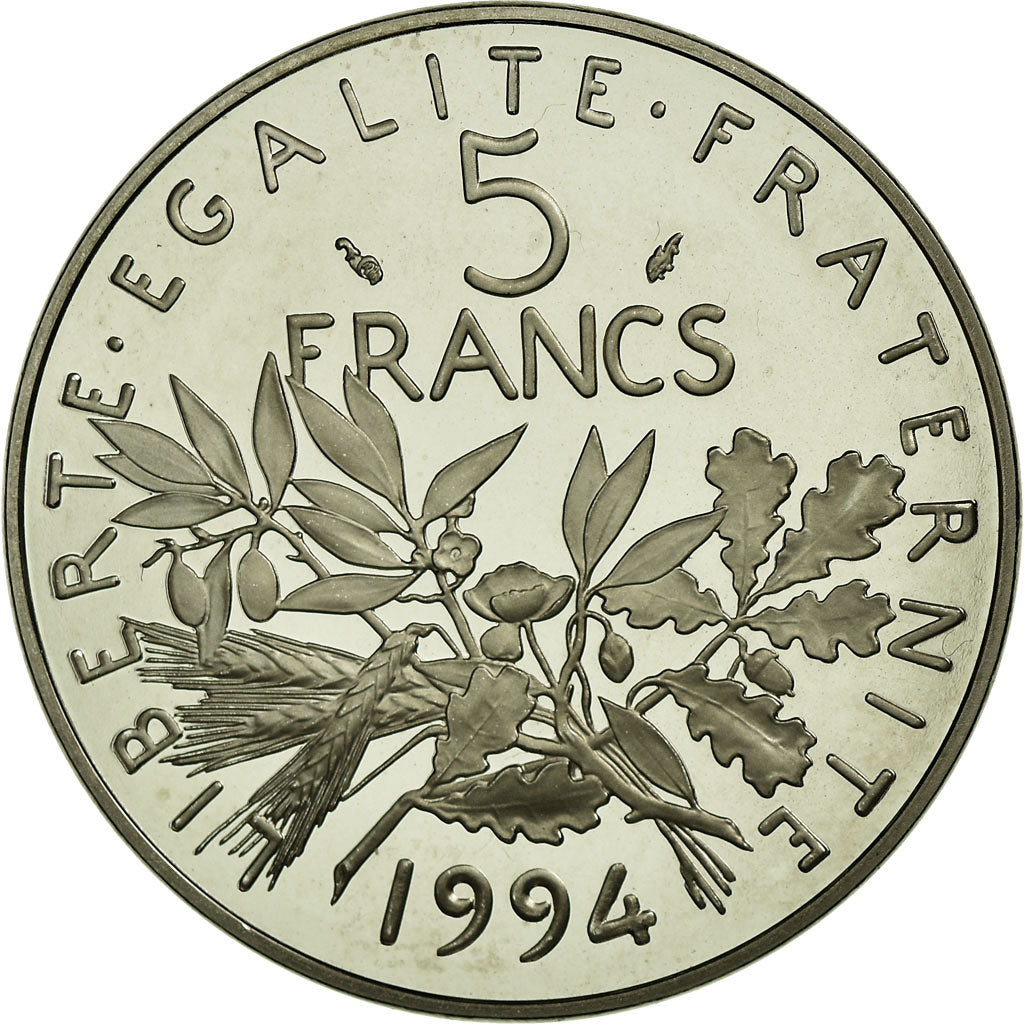 Coin, France, Semeuse, 5 Francs, 1994, Paris, MS(65-70), Nickel Clad