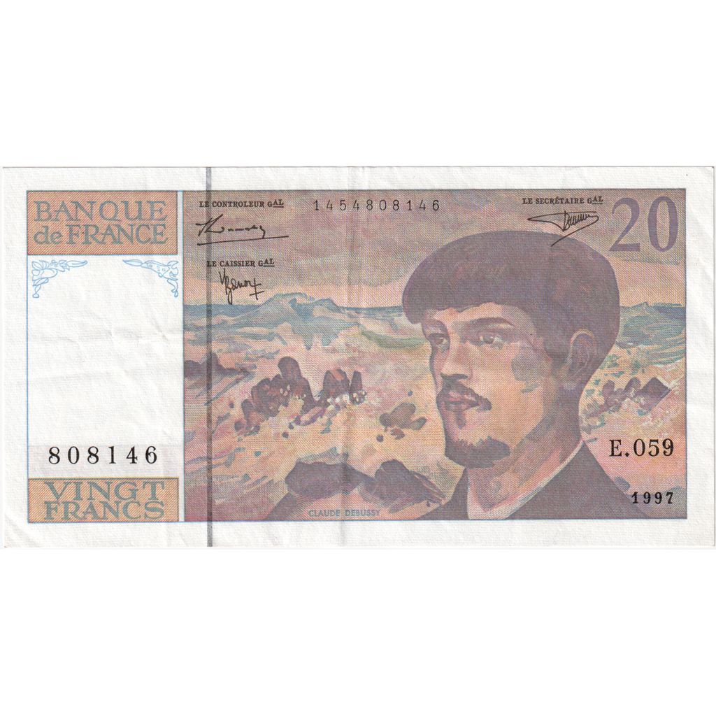 Frankrijk, 20 Francs, Debussy, E.059808146, SPL