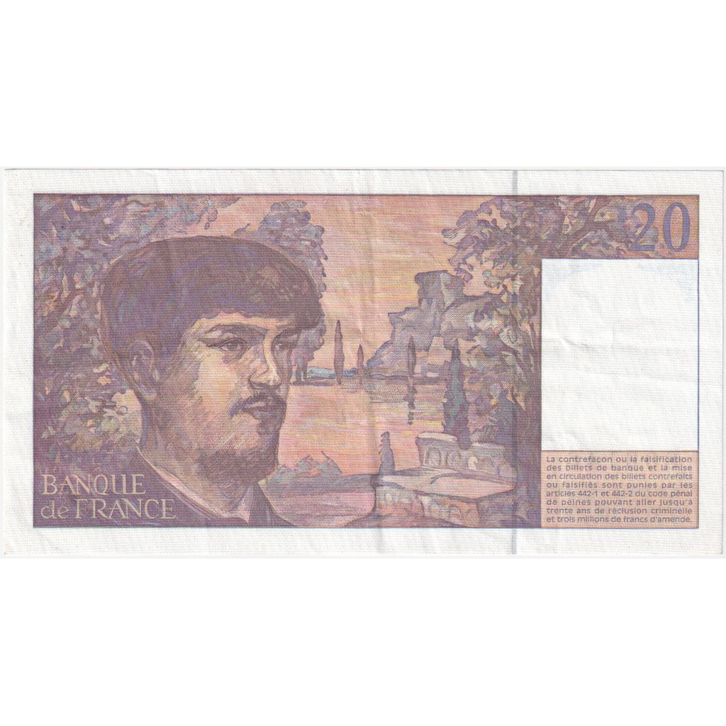 Frankrijk, 20 Francs, Debussy, E.059808146, SPL