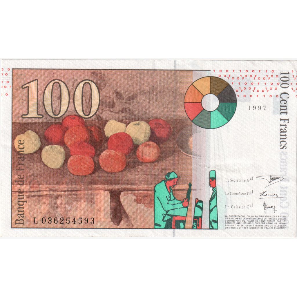 France, 100 Francs, Delacroix, L 036254593, UNC(65-70)