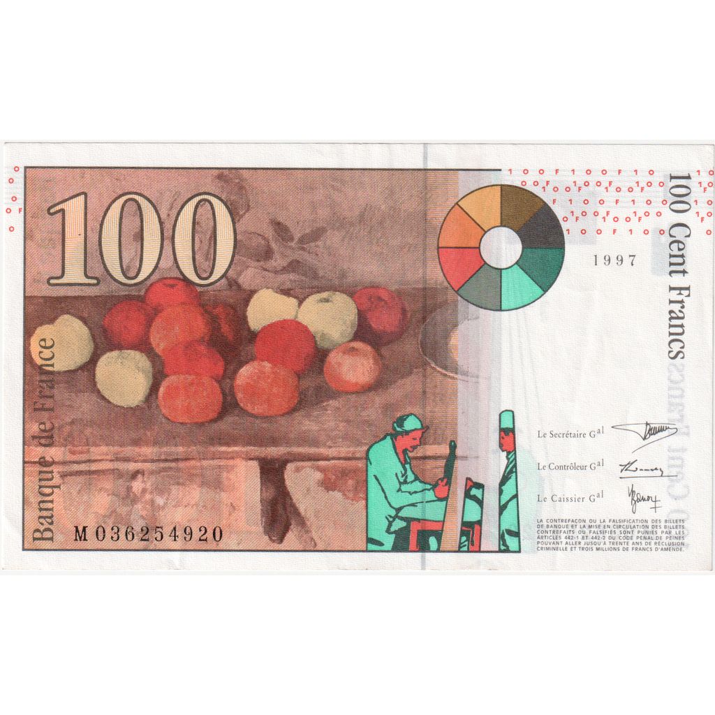 France, 100 Francs, Delacroix, M 036254920, UNC(65-70)