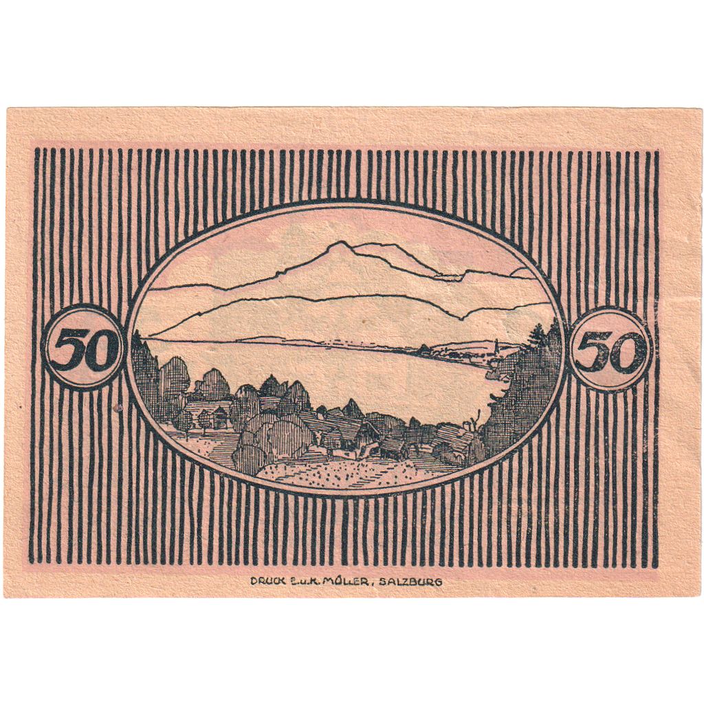 Autriche, St Gilgen, 50 Heller, 1920-10-15, SPL