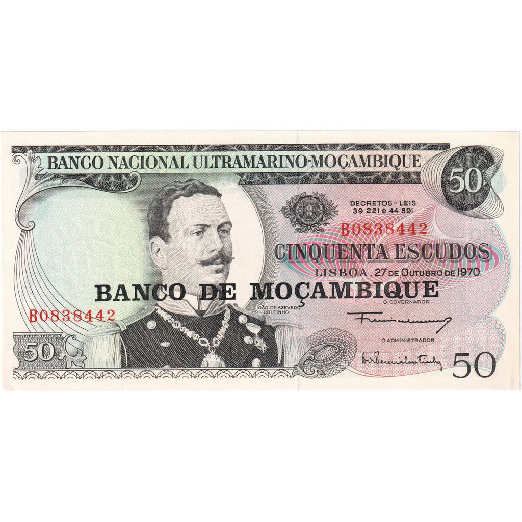Mozambique, 50 Escudos, 1970-10-27, UNC(65-70)