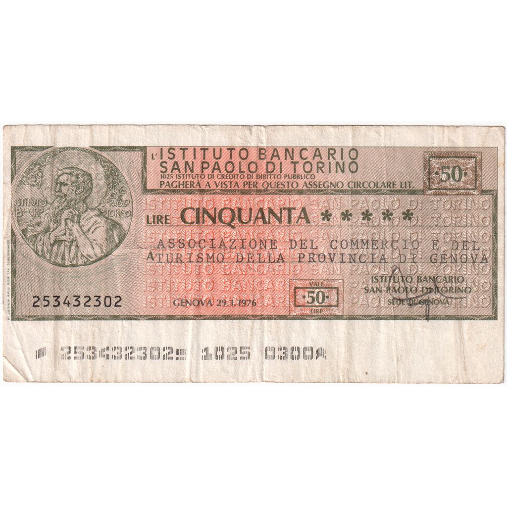 Italia, 50 Lire, 1976-01-27, Torino, BB