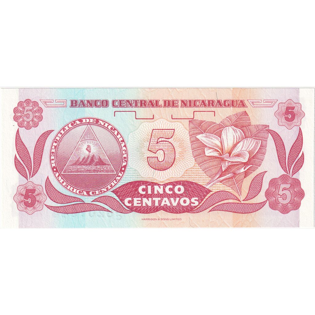 Nicaragua, 5 Centavos, UNC(65-70)