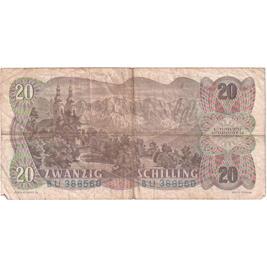 Austria, 20 Schilling, 1956-07-02, VF(20-25)