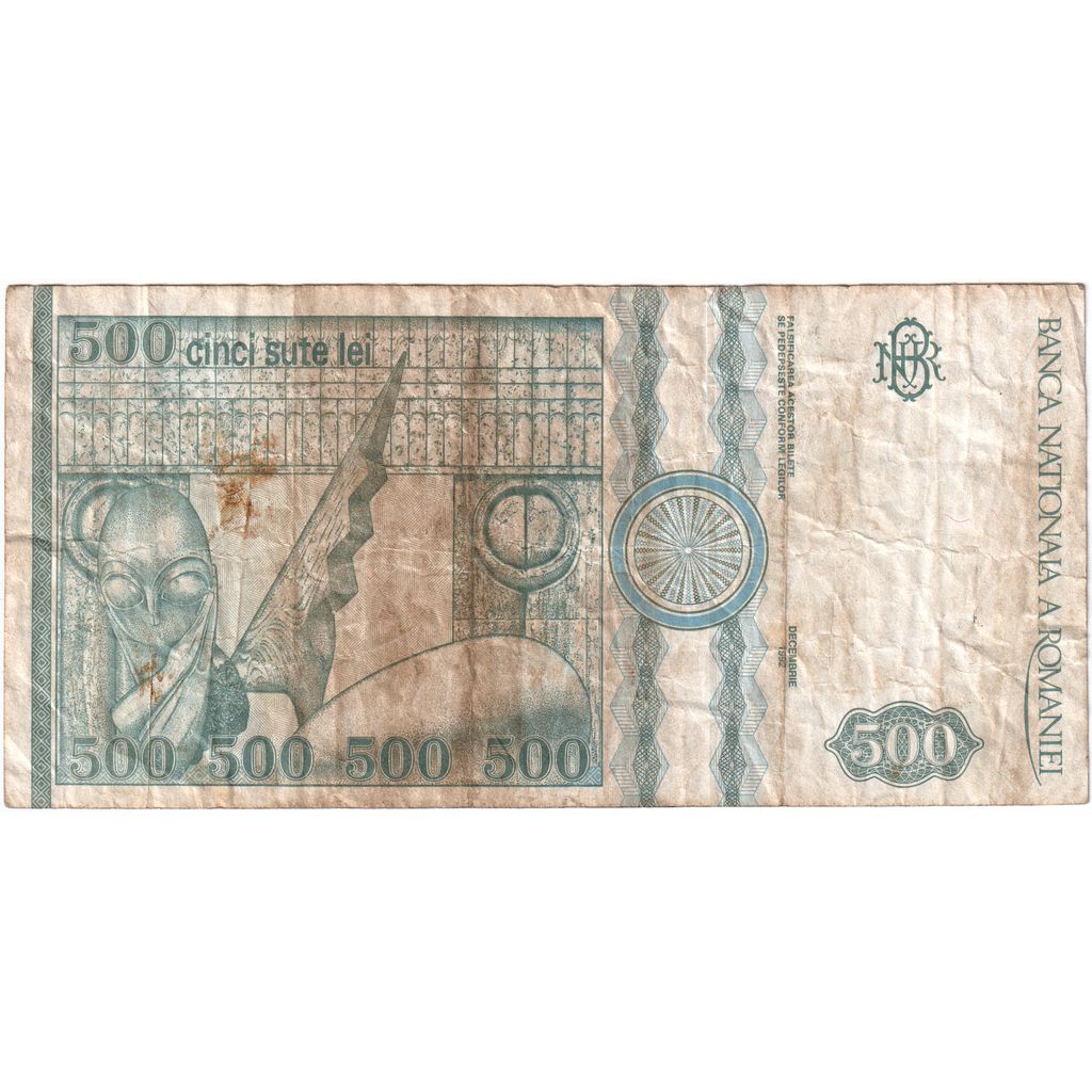 Billet, Roumanie, 500 Lei, 1992, TB