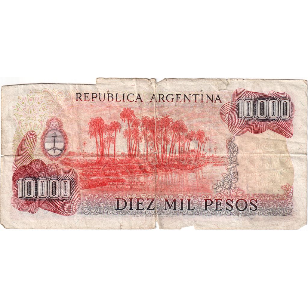 Argentina, 10,000 Pesos, VF(20-25)