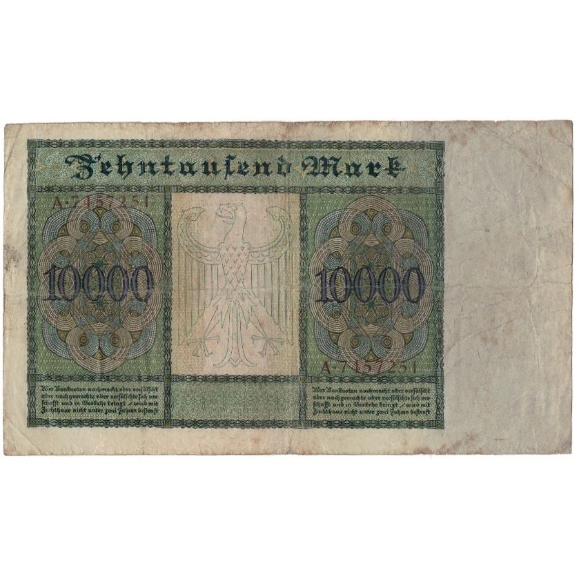 Geldschein, Deutschland, 10,000 Mark, 1922, KM:70, SGE
