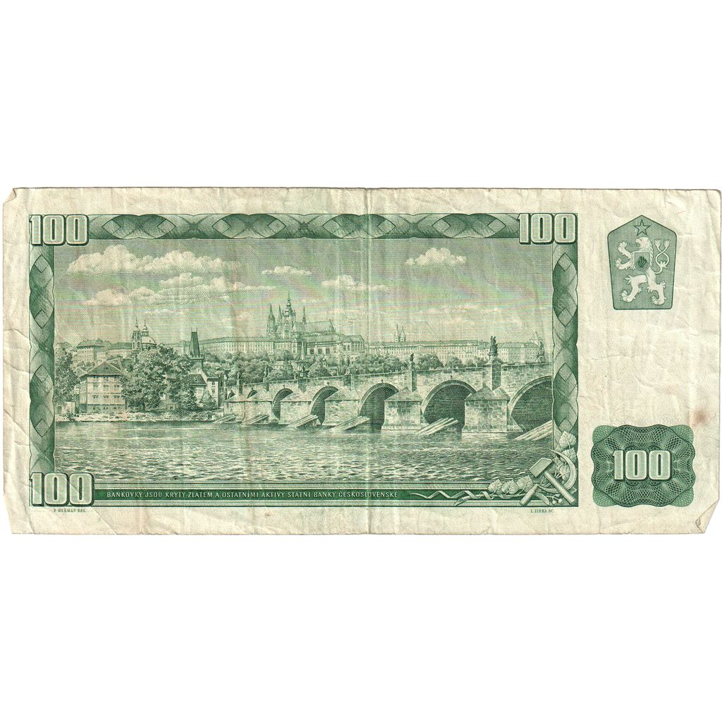 Czechosłowacja, 100 Korun, 1961, KM:91c, VF(30-35)