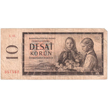 Banknote, Czechoslovakia, 10 Korun, 1960, KM:88b, VF(20-25)