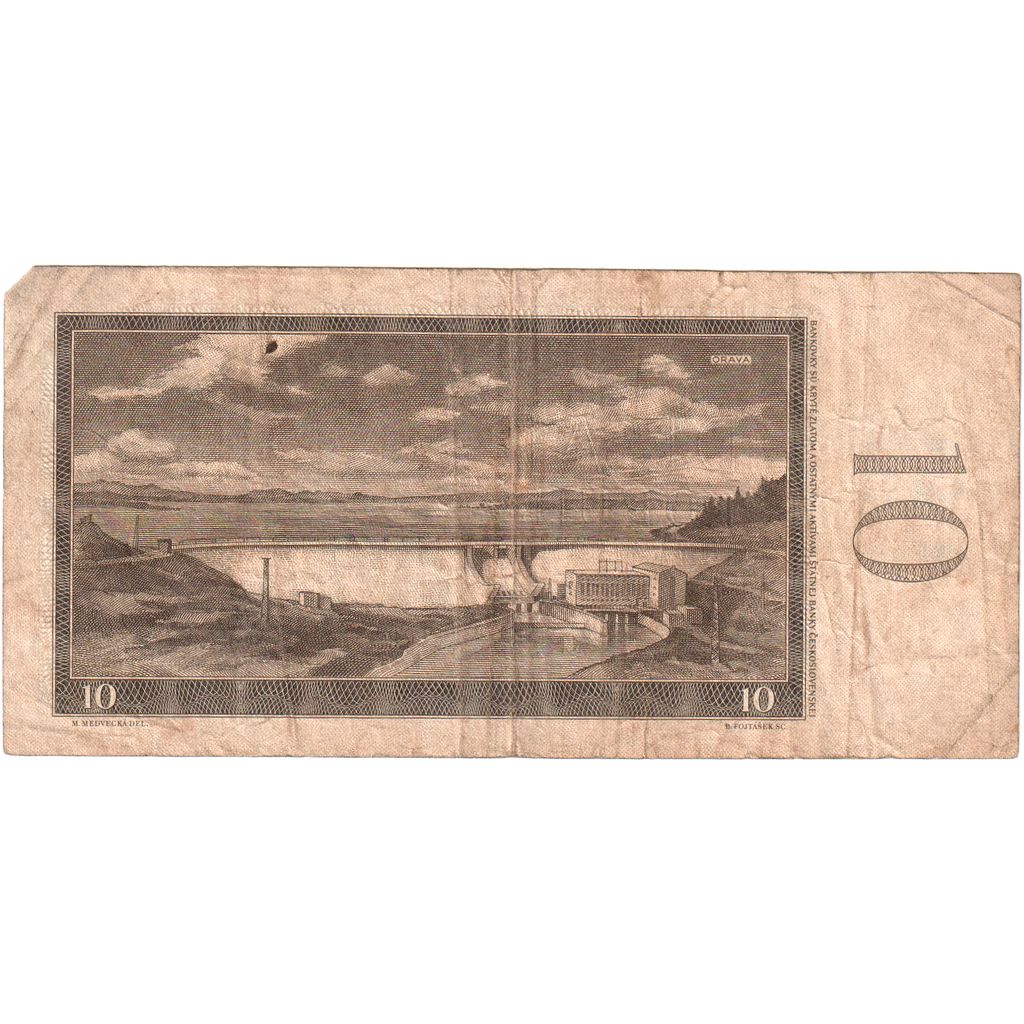 Banknote, Czechoslovakia, 10 Korun, 1960, KM:88b, VF(20-25)