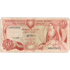 Cyprus, 50 Cents, 1987-04-01, VF(30-35)