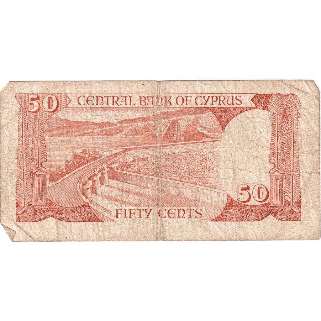 Cyprus, 50 Cents, 1987-04-01, VF(30-35)