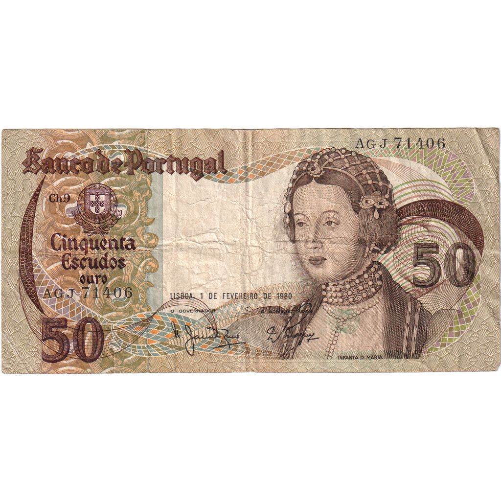 Portugal, 50 Escudos, 1980-02-01, VF(30-35)