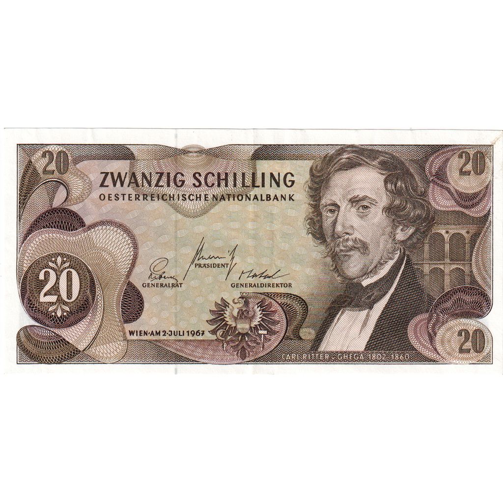 Oostenrijk, 20 Schilling, 1967-07-02, SUP
