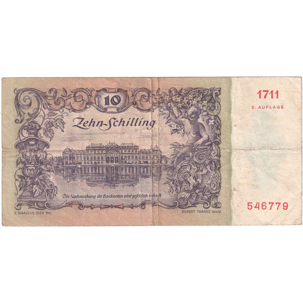 Austria, 10 Schilling, 1950-01-02, MBC