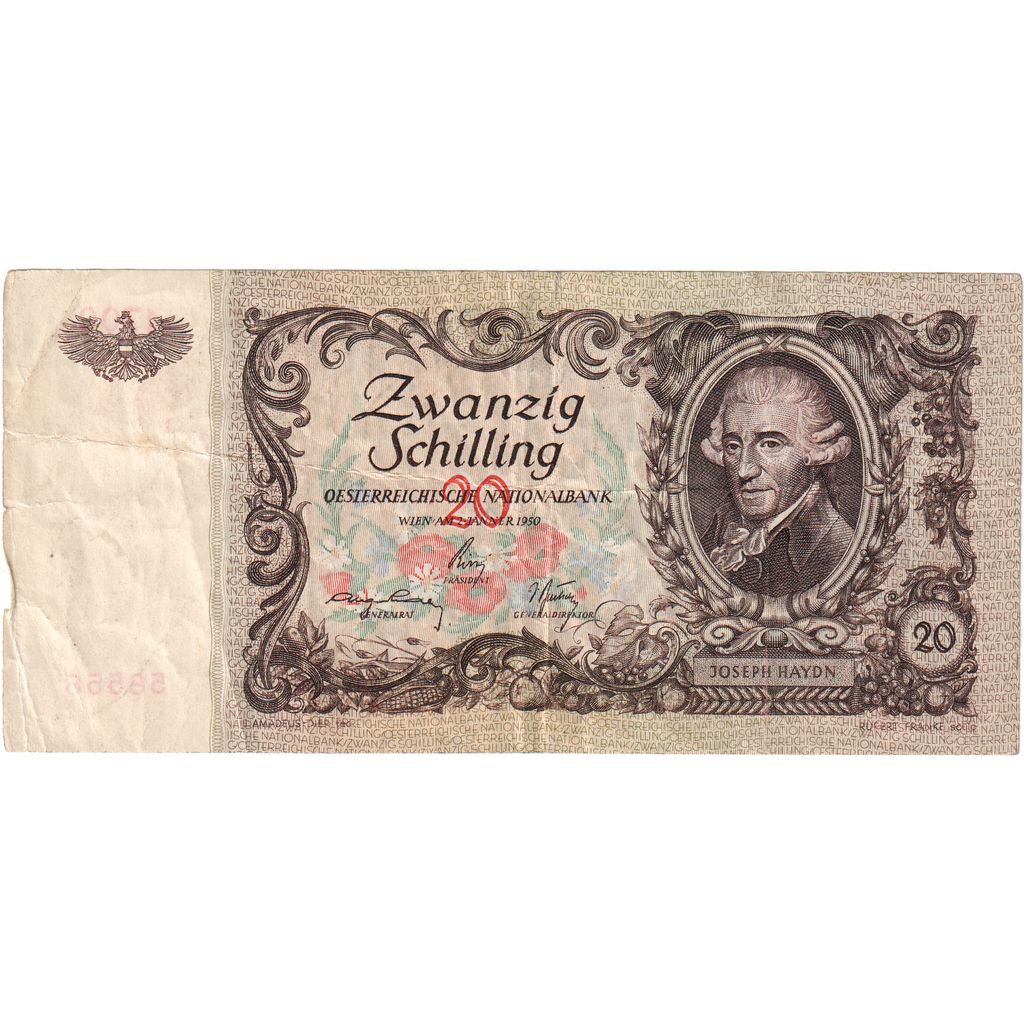 Austria, 20 Schilling, 1950-01-02, MBC