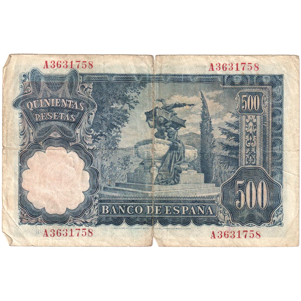 España, 500 Pesetas, 1951-11-15, BC