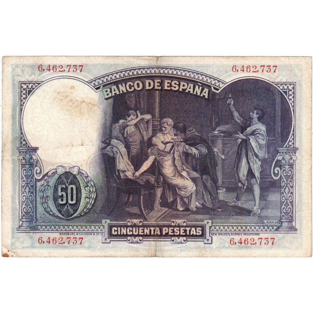 Espanha, 50 Pesetas, 1931-04-25, VF(30-35)