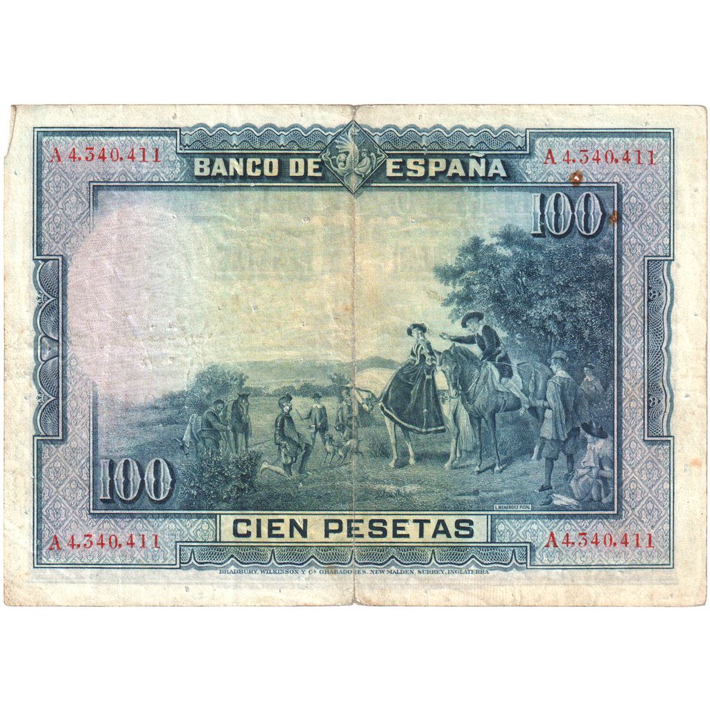 Spagna, 100 Pesetas, 1928-08-15, MB+