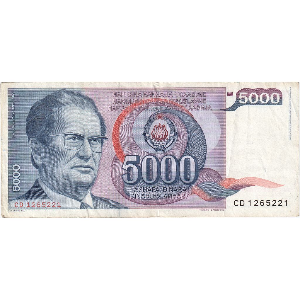 Jugoslawien, 5000 Dinara, 1985-05-01, SS