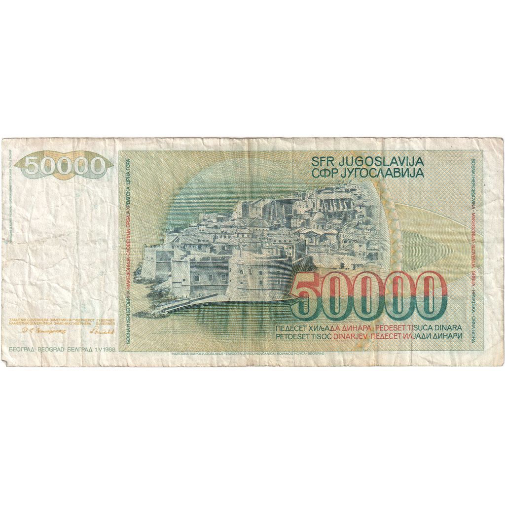 Yugoslavia, 50,000 Dinara, 1988-05-01, BC