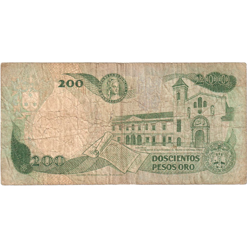 Colombia, 200 Pesos Oro, 1992-08-10, MB