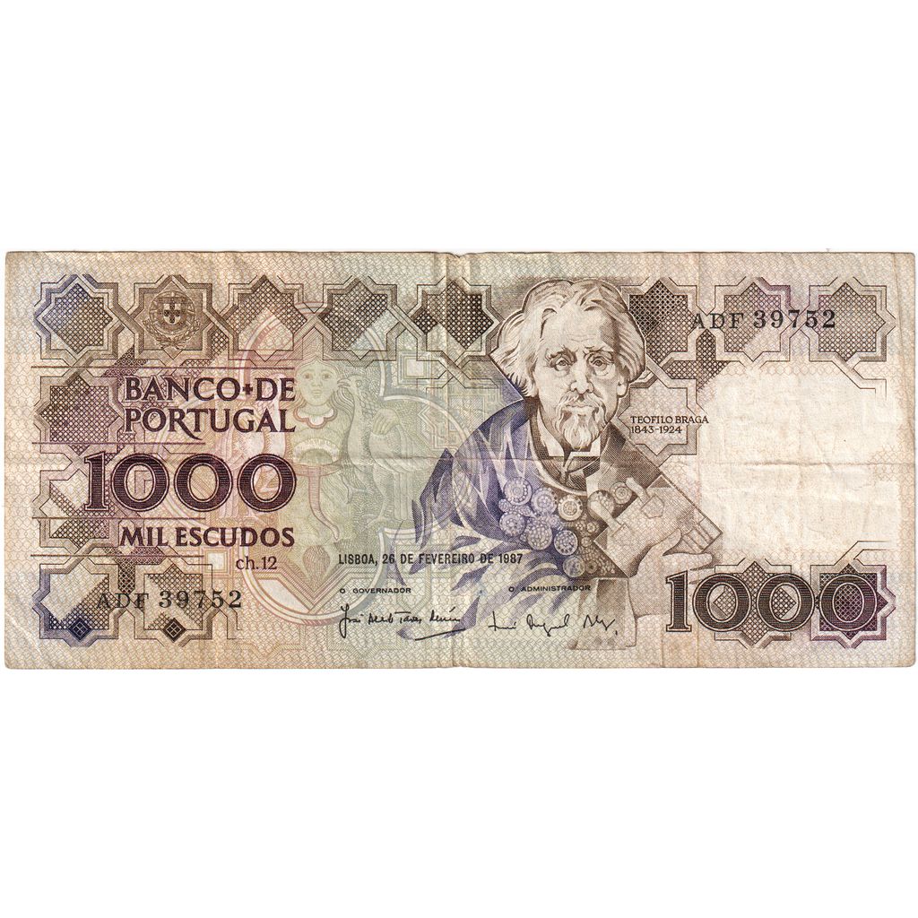 Portugal, 1000 Escudos, 1987-02-26, S+