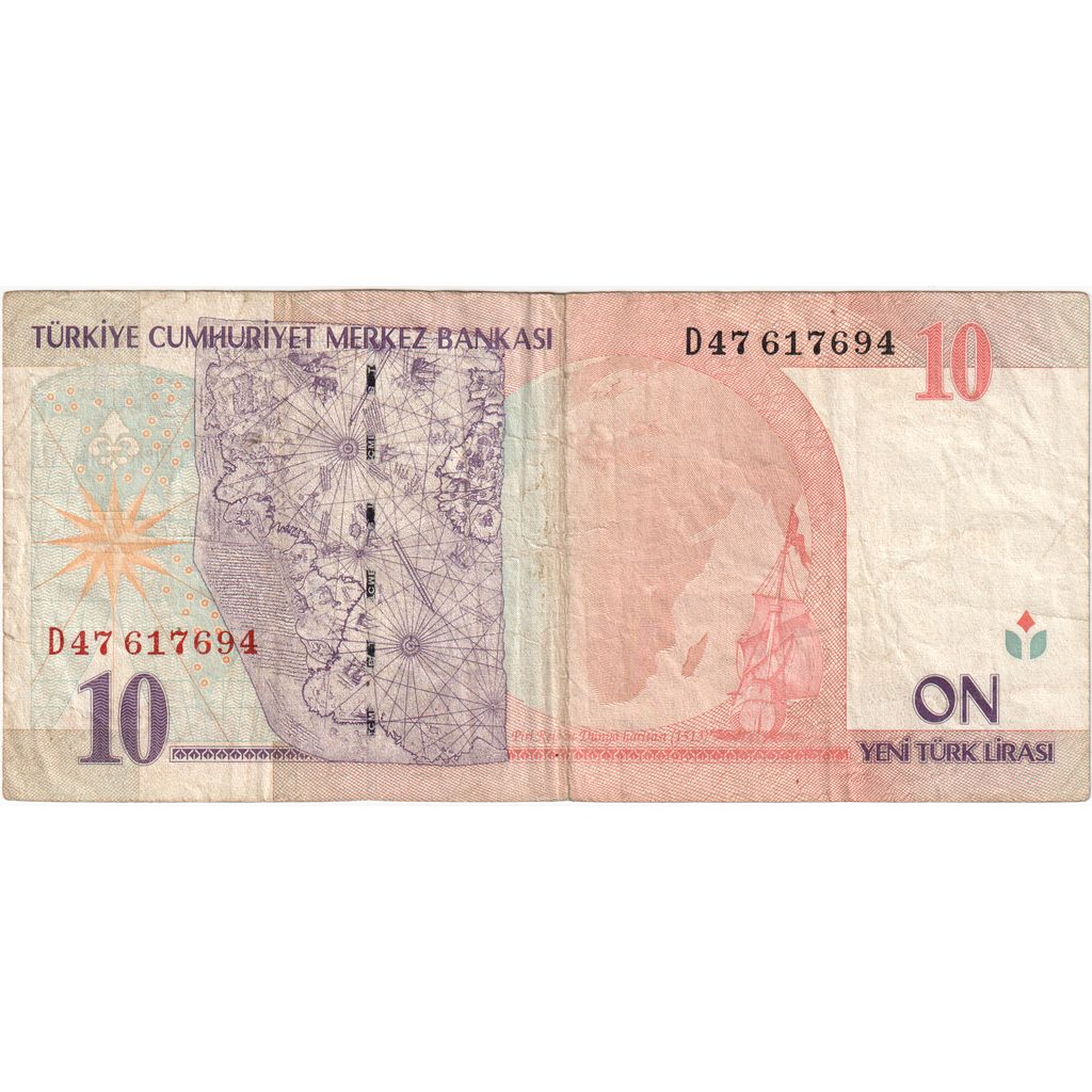 Turquia, 10 New Lira, VF(30-35)