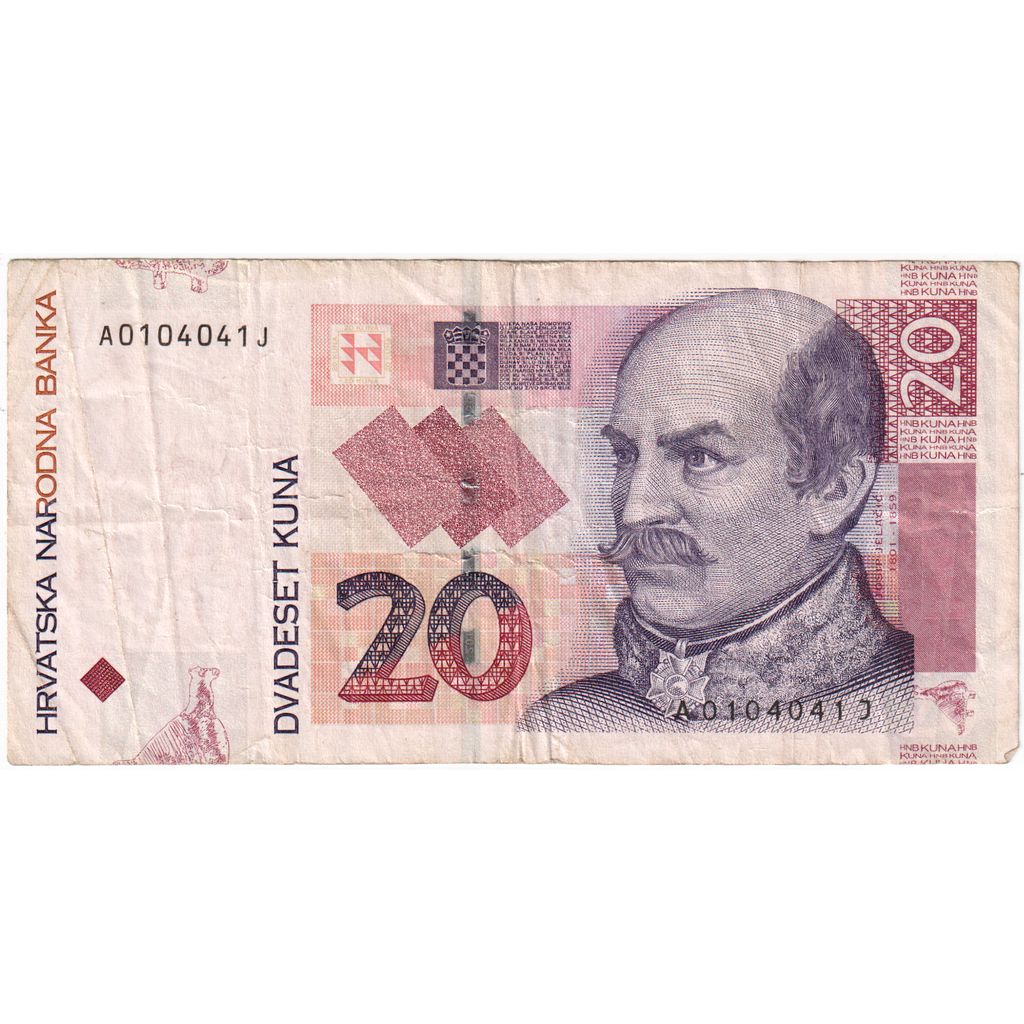 Croatie, 20 Kuna, 2001-03-07, TB+