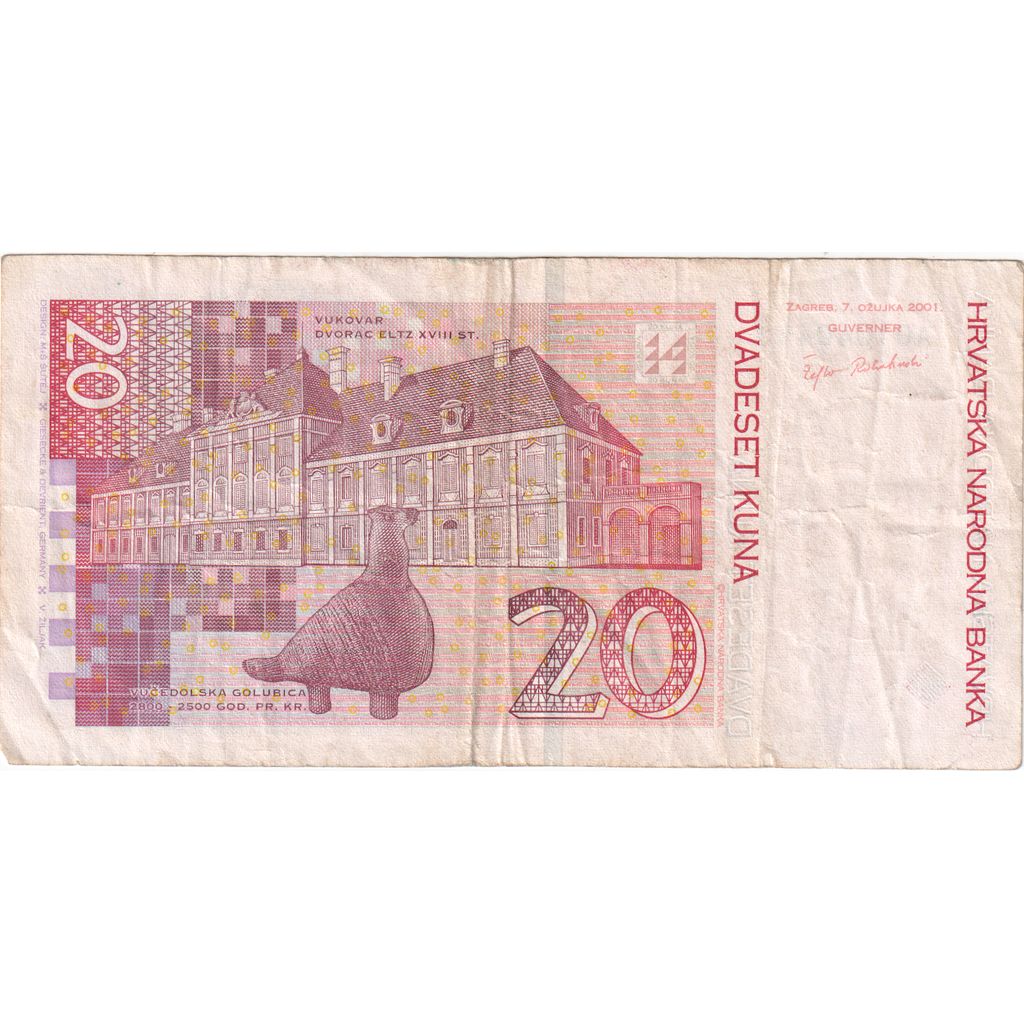 Croatie, 20 Kuna, 2001-03-07, TB+