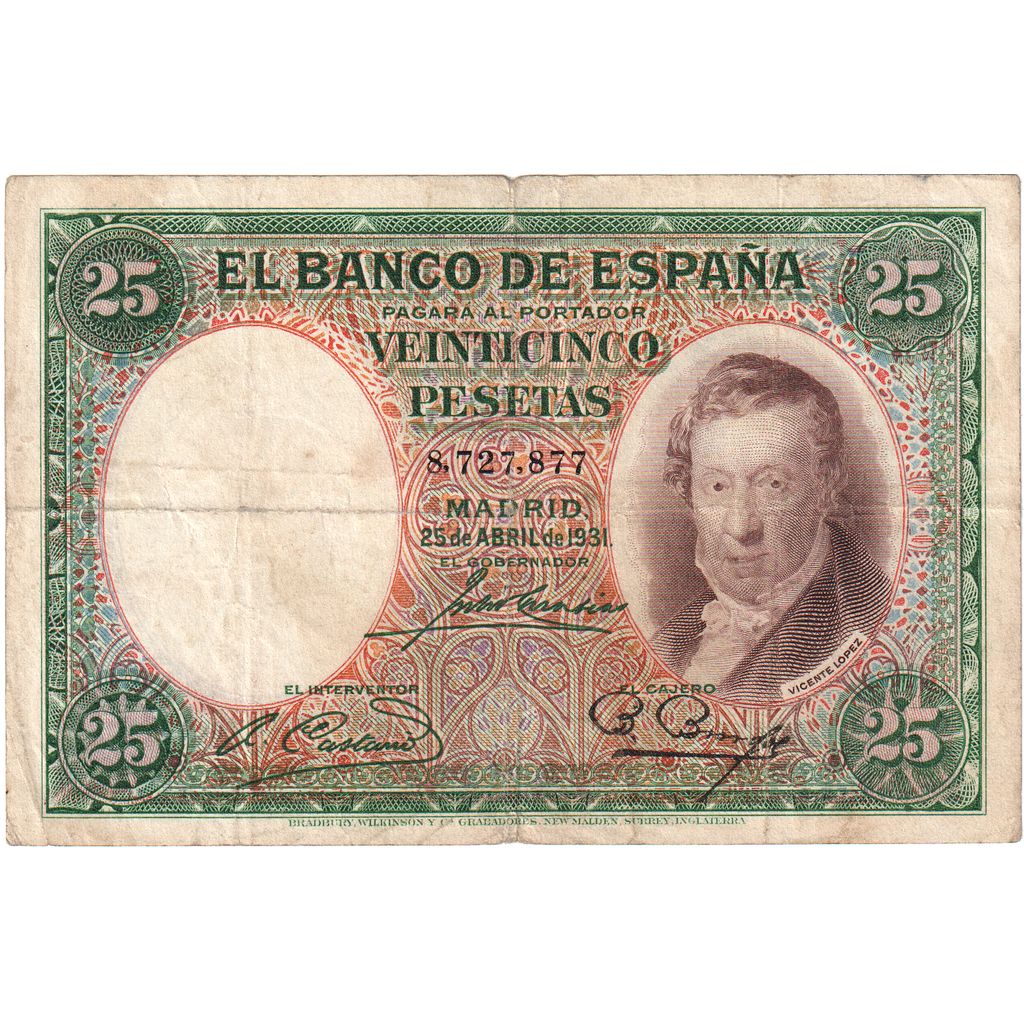 Spanien, 25 Pesetas, 1931-04-25, S+