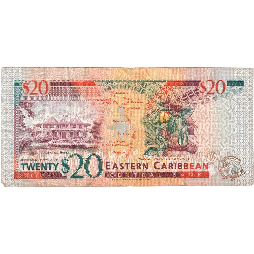 Staten van de oostelijke Caraïben, 20 Dollars, TB+