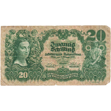 Banknote, Austria, Wien, 20 Shillings, paysage, 1928, 1928-04-02, VF(20-25)