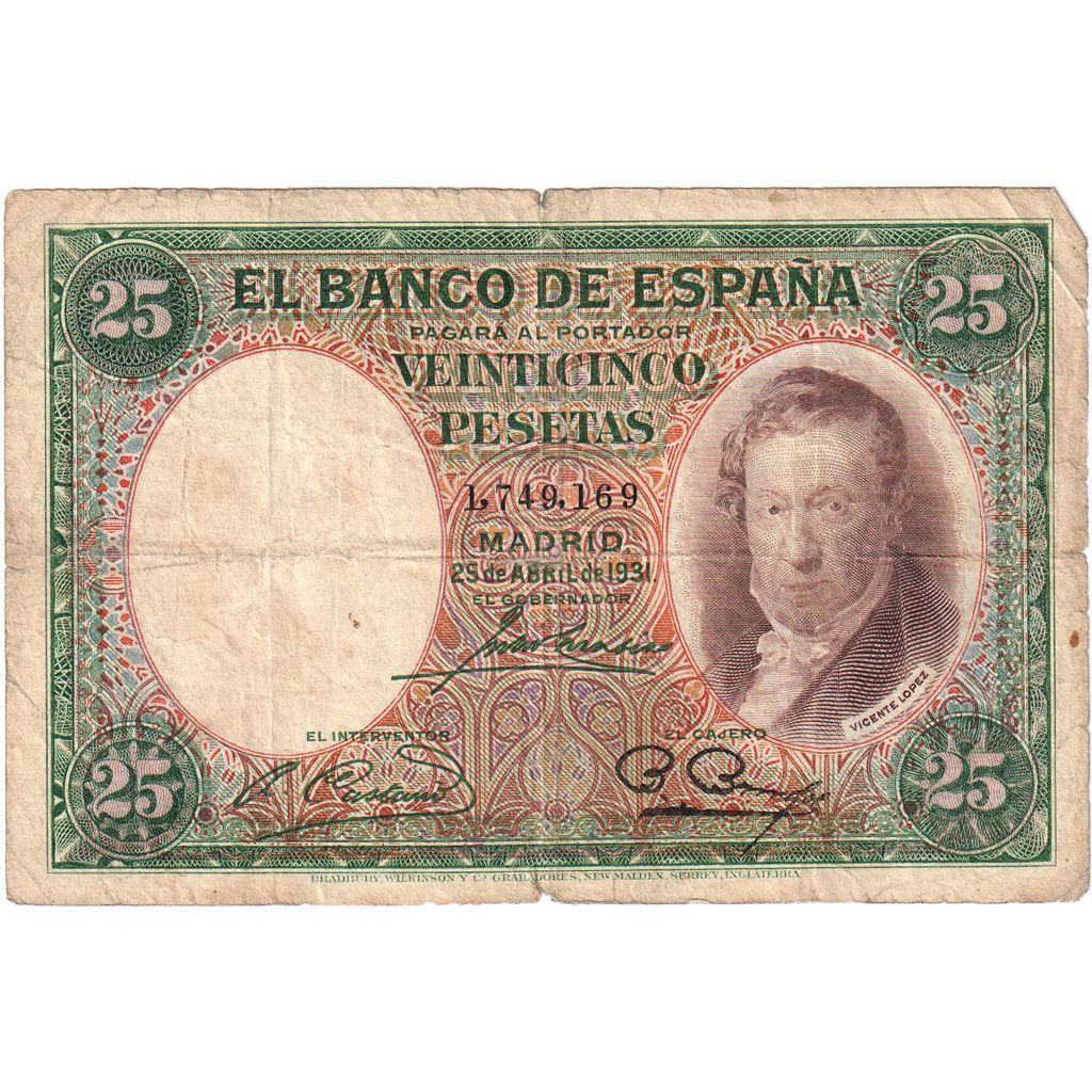Spanien, 25 Pesetas, 1931-04-25, S