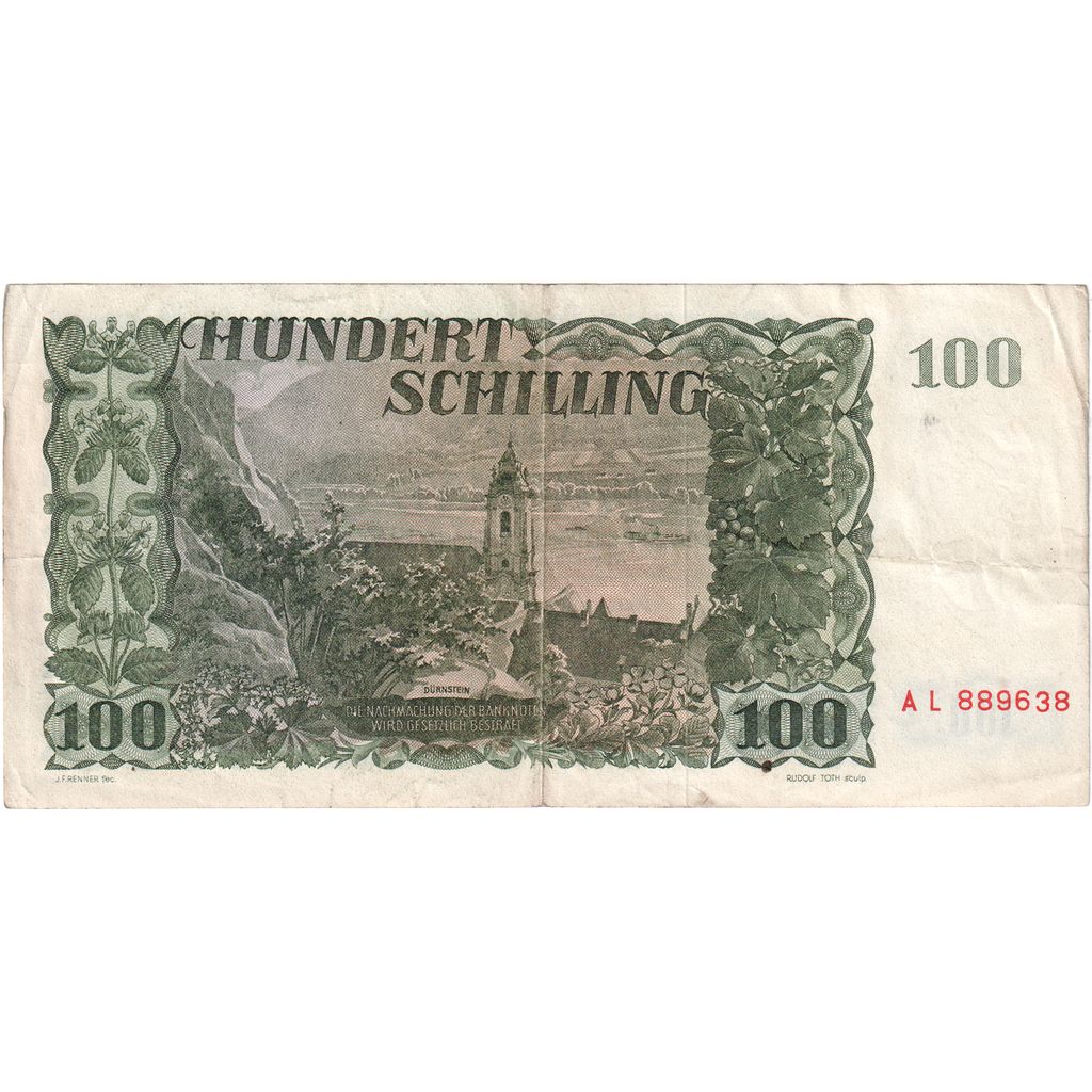 Austria, 100 Schilling, 1954-01-02, BC+