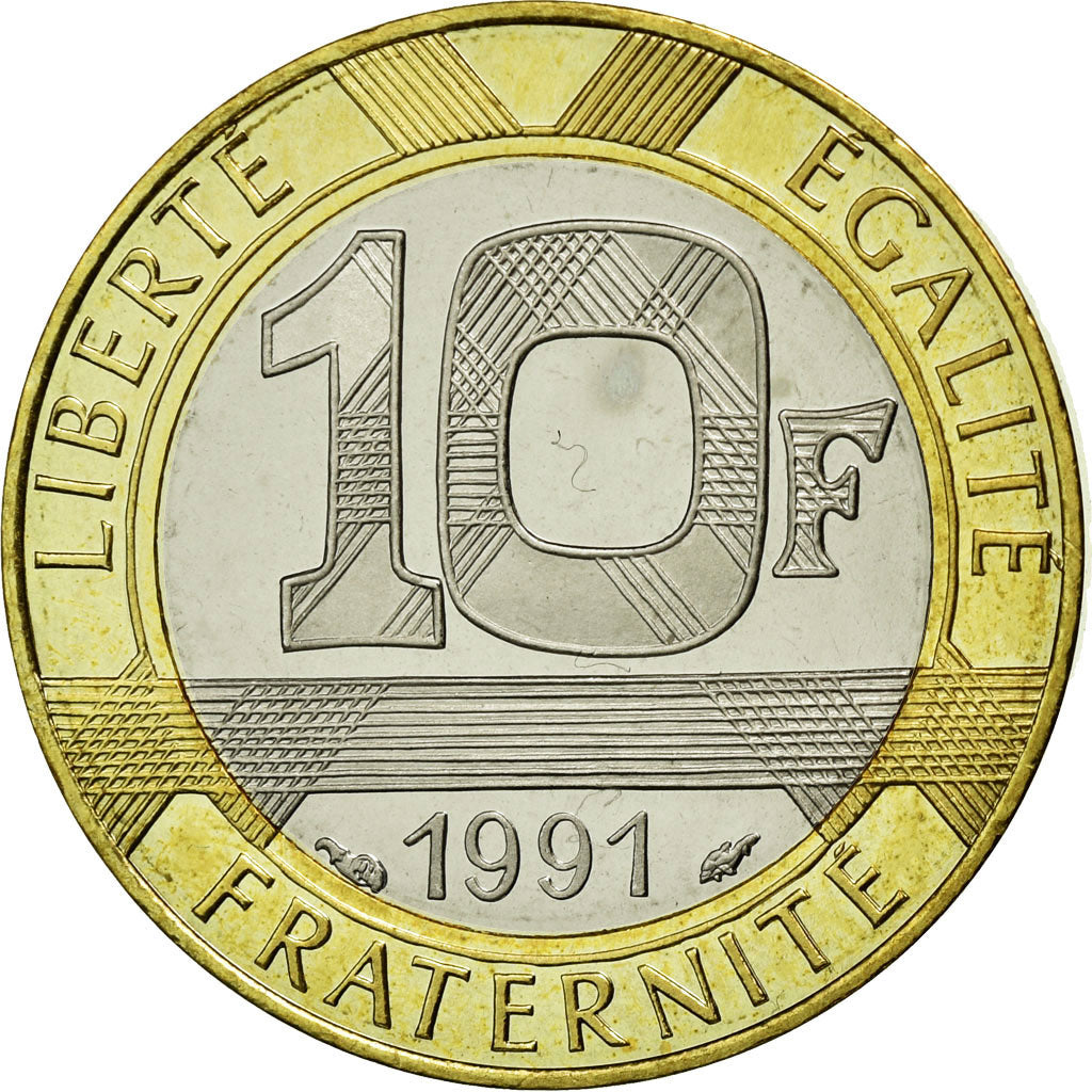 Moneta, Francia, Génie, 10 Francs, 1991, FDC, Alluminio-bronzo, Gadoury:827a