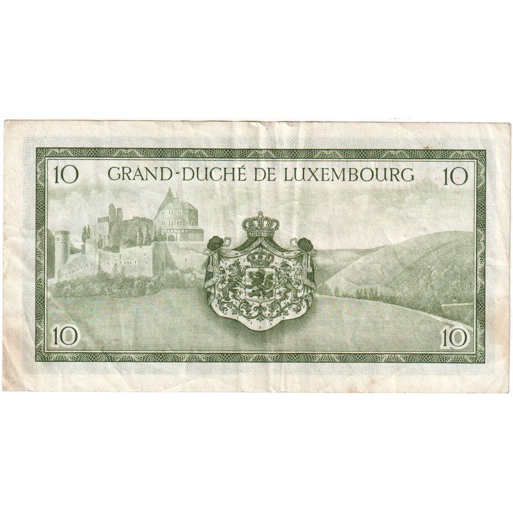 Luxembourg, 10 Francs, EF(40-45)