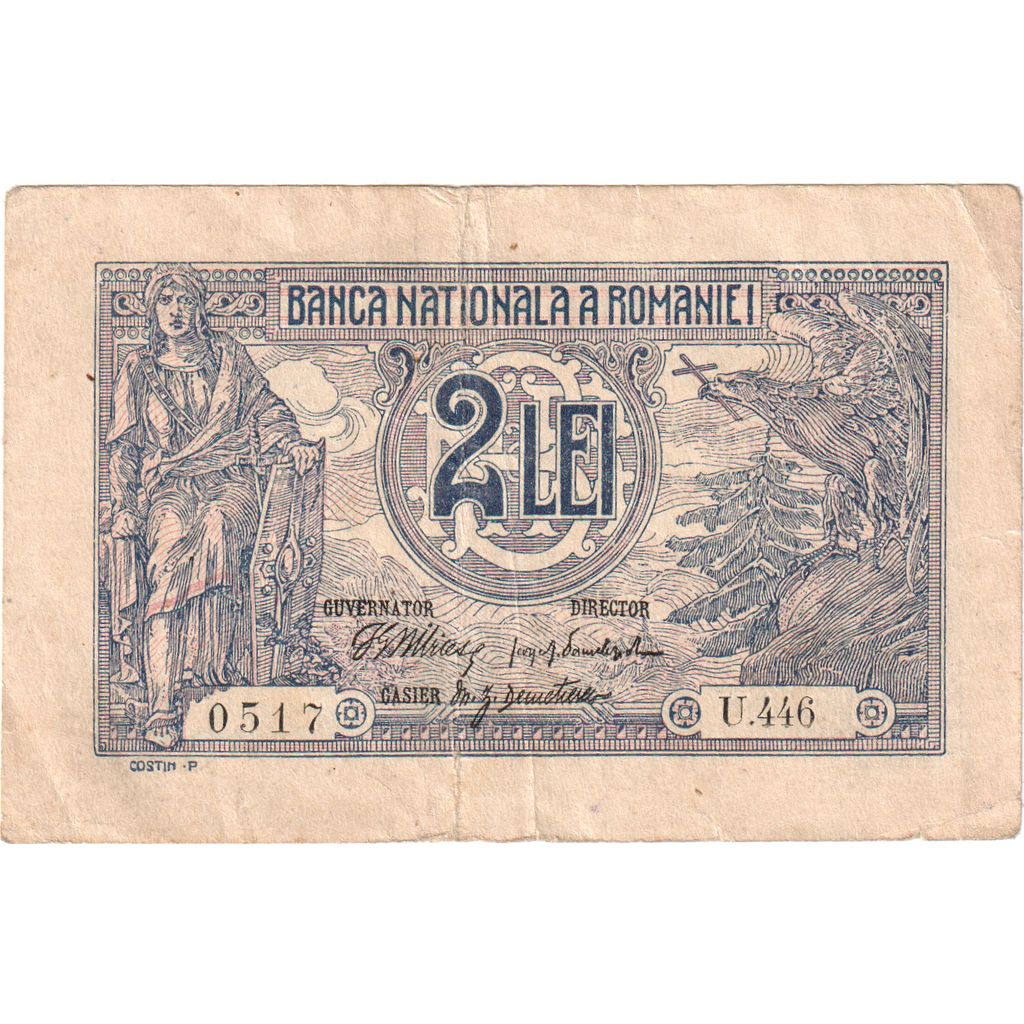 Rumanía, 2 Lei, 1915-03-12, MBC