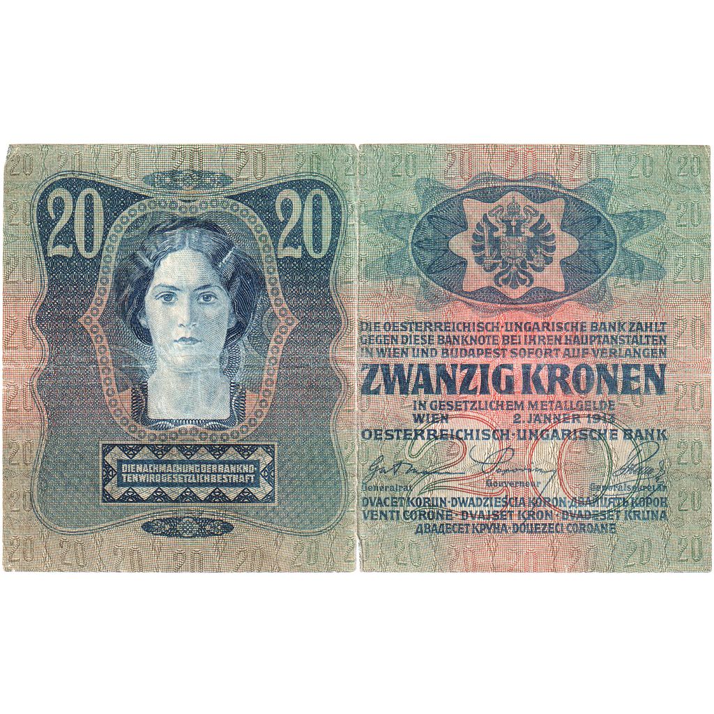 Ungarn, 20 Korona, 1913-01-02, SS