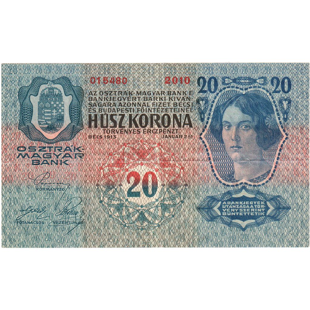 Hungría, 20 Korona, 1913-01-02, MBC