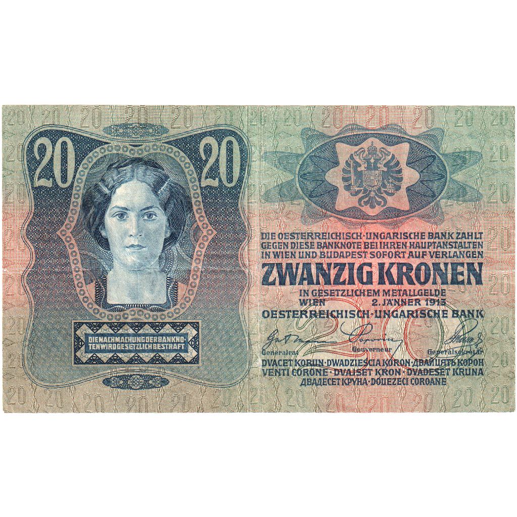 Hungría, 20 Korona, 1913-01-02, MBC