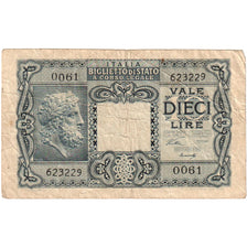 Italy, 10 Lire, 1944-11-23, VF(30-35)