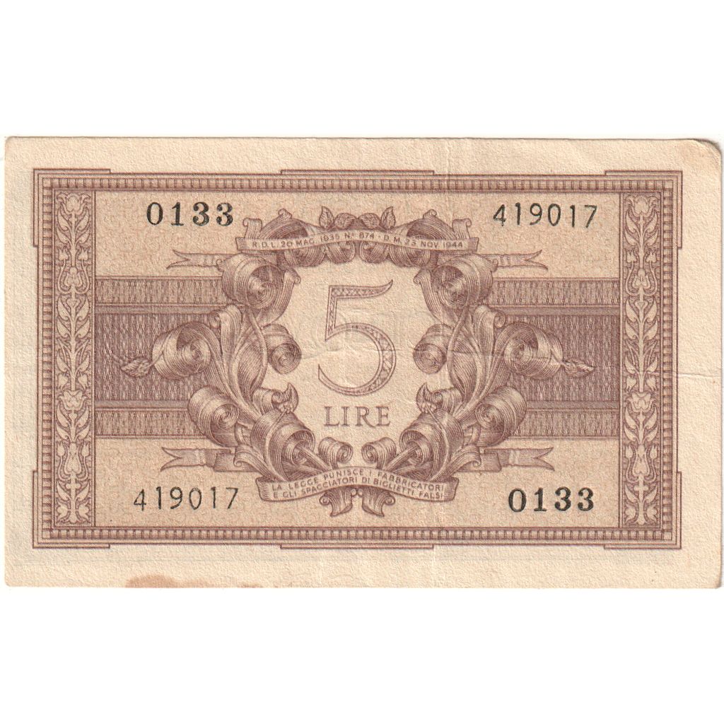Italia, 5 Lire, EBC