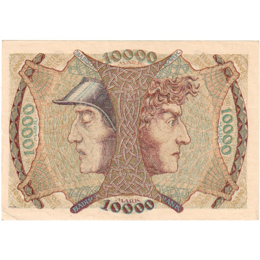 German States, 10,000 Mark, 1923-04-01, AU(55-58)