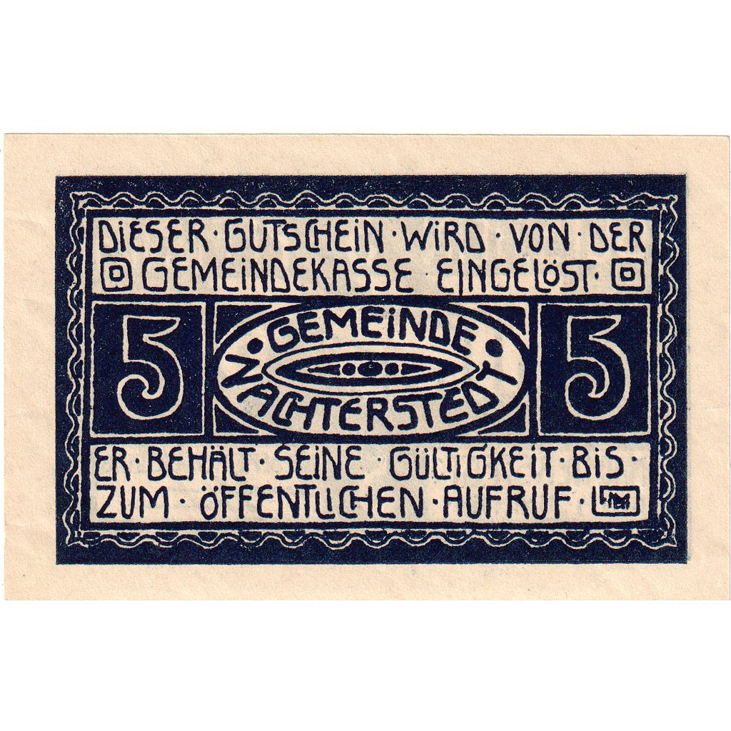 Duitsland, Nachterstedt Gemeinde, 5 Pfennig, 1921-06-01, NIEUW