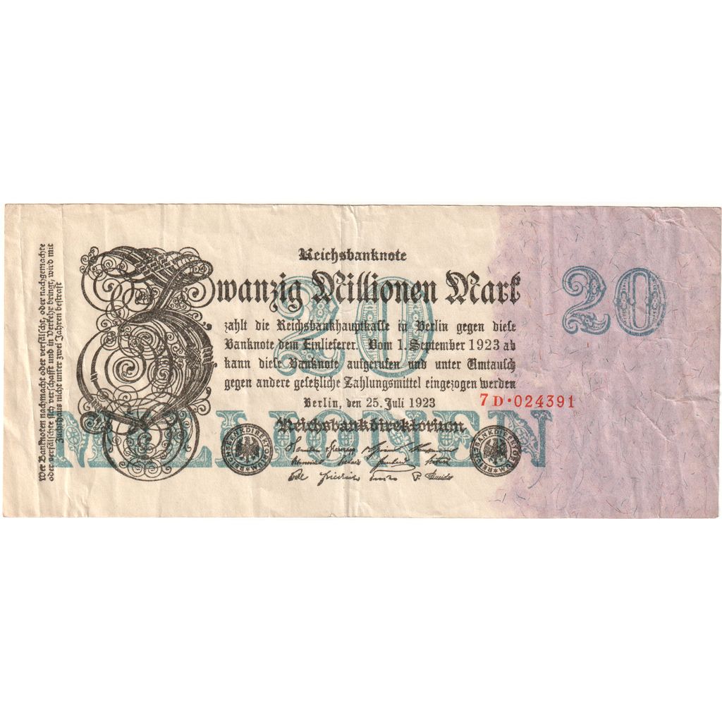 Deutschland, 20 Millionen Mark, VZ