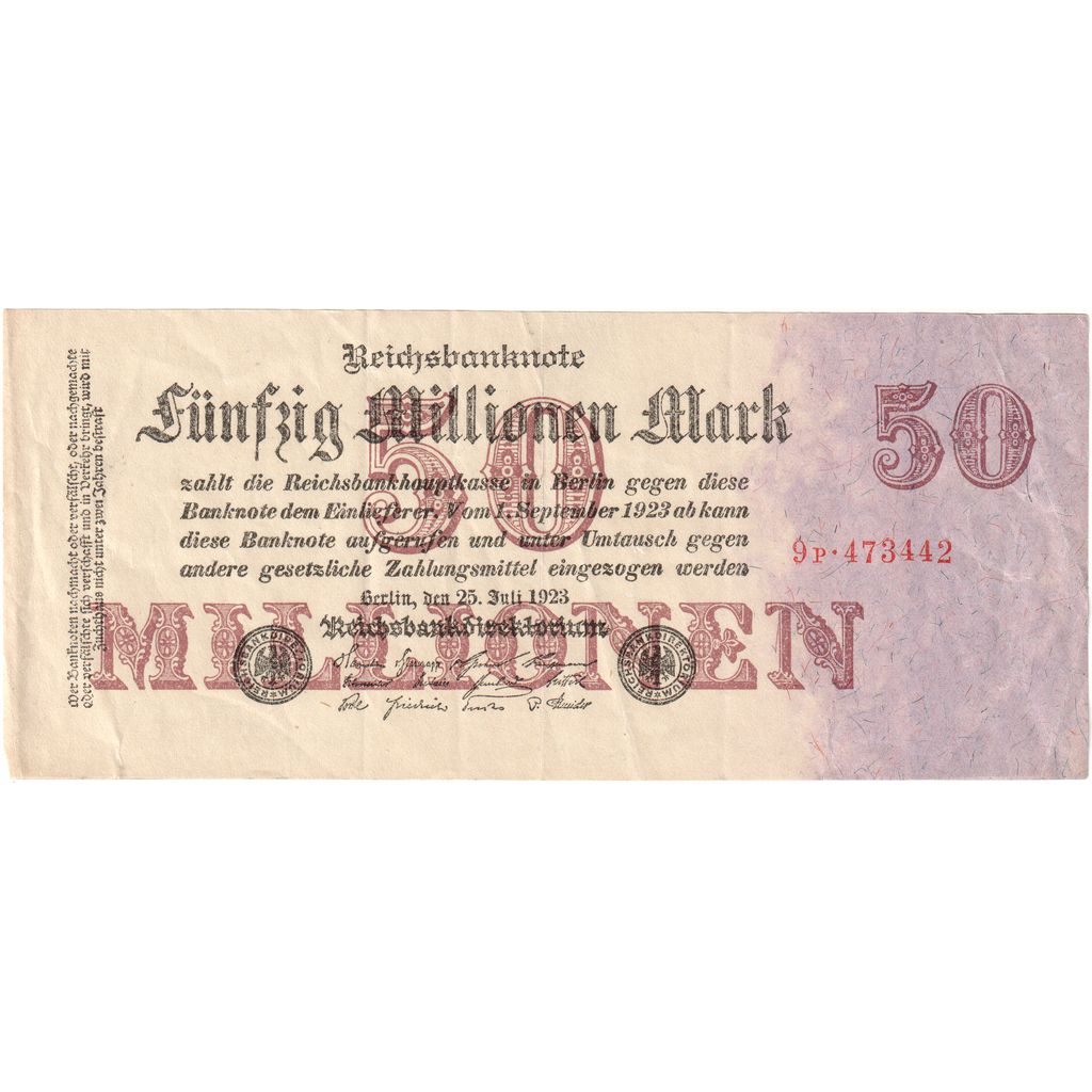 Deutschland, 50 Millionen Mark, VZ